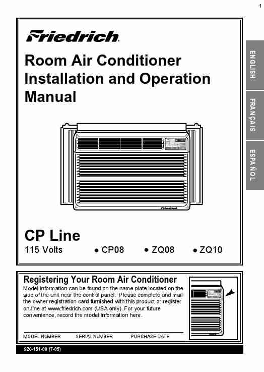 Friedrich Air Conditioner CP08-page_pdf
